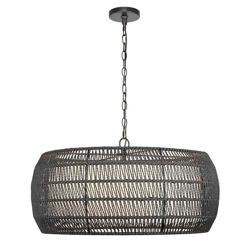 Golden Lighting 6806-6 Everly 6 Light 28" Wide Drum Chandelier