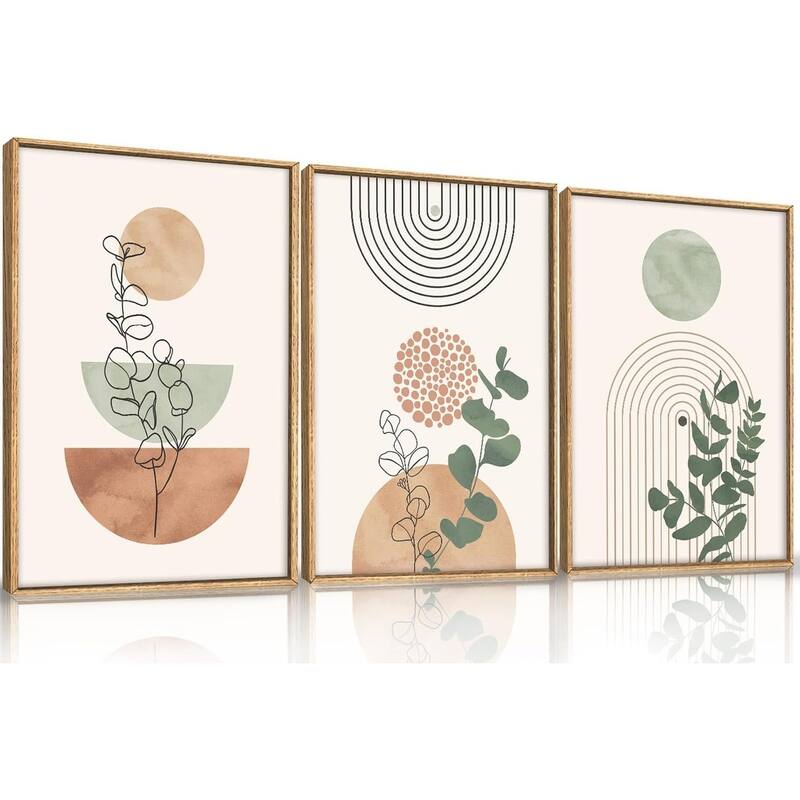 Abstract Bohemian Wall Decor, Mid Century Modern Geometric - 16 x 24
