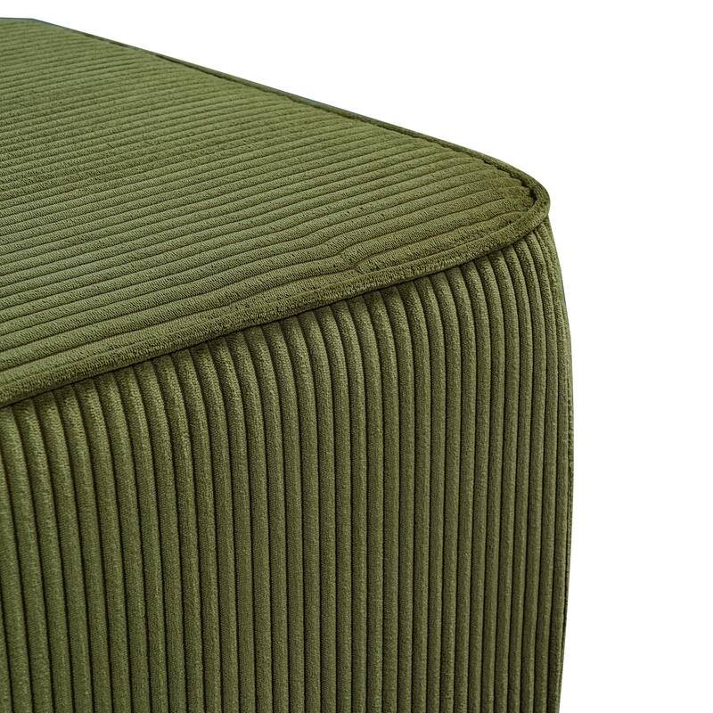 Christopher Knight Home - Mid-Century Modern Upholstered Corduroy Ottoman with Pocket Coil Comfort