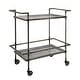 preview thumbnail 2 of 6, 30.7x17.1x34.6" Galvanized Metal Bar Cart in Gray & Black