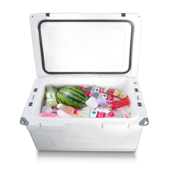 cooler box for fishing camp White outdoor Camping Picnic portable 65QT Portable Insulated Cooler 110L Roto Molded Ice Cooler