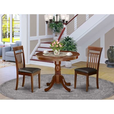 Rococo Dining Set - 3 Piece Kitchen Table & Chairs - Small Space Decor - Elegant Design