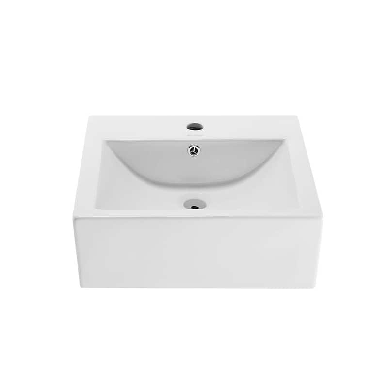 Swiss Madison Voltaire 17-11/16" Square Ceramic Vessel Bathroom Sink