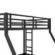 preview thumbnail 5 of 7, Black Full XL over Queen Bunk Bed,Durable & Quiet
