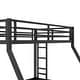 preview thumbnail 4 of 6, Metal Full XL over Queen Bunk Bed for Teens and Adults, Black
