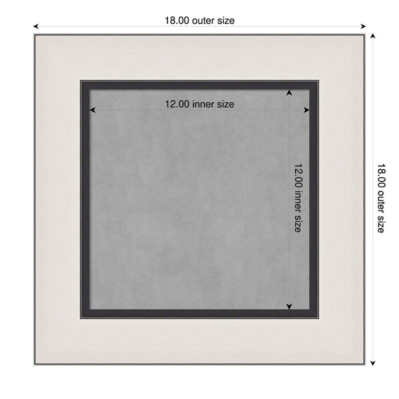 Amanti Art Ellie Brown Silver Framed - 18 x 18 in - Ellie Silver Black