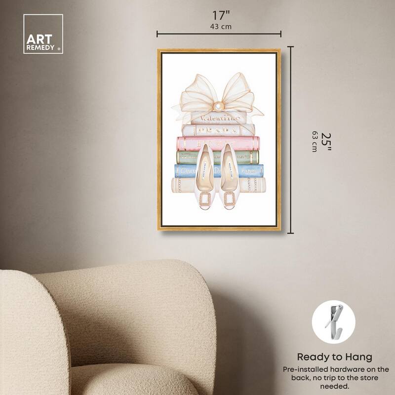 Bow And Buckles Canvas by Art Remedy