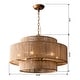 preview thumbnail 14 of 14, Lusteria 24" Gold 2-Tiered 6-Light Farmhouse Chandelier - Brown