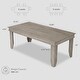 preview thumbnail 10 of 15, 71" Rustic Dining Table for 6–8, Wood Rectangular Kitchen Table with Trim Edge, Brown