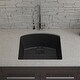 preview thumbnail 5 of 8, Lexicon Platinum 2321D Quartz Composite Single Bowl Kitchen Sink