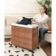 preview thumbnail 61 of 78, Laundry Hamper with Lid Rattan Basket with Removable Bags and Wheels