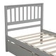 preview thumbnail 7 of 7, Twin Size Platform Bed with Two Drawers and Solid Pine Construction