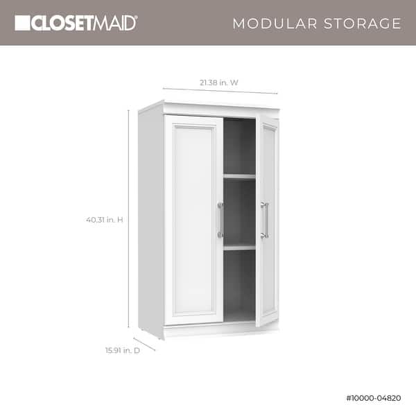 ClosetMaid Modular Storage 21.38-inch W 3-Shelf Storage Cabinet with ...