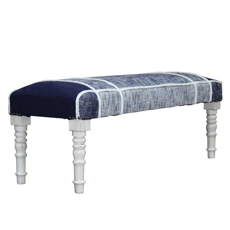Beau 47" Upholstered Entryway Bench by Sevita - 16"W x 47"L x18"H