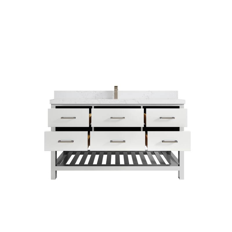 Willow Collections 60 in. W x 22 in. D Parker Single Sink Bathroom Vanity with Countertop