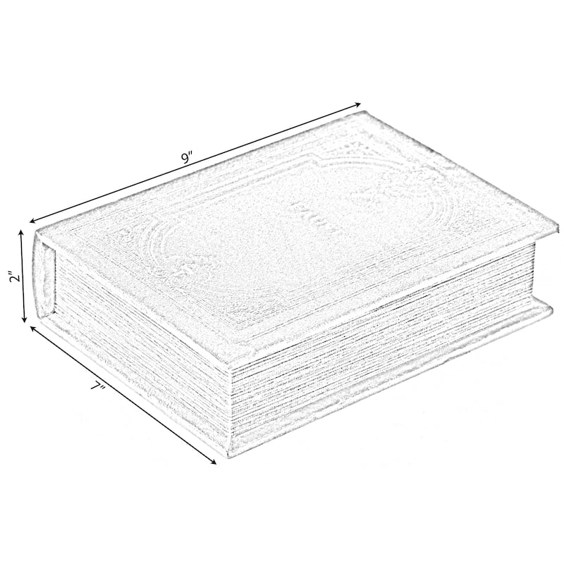 Decorative Vintage Book Shaped Trinket Storage Box