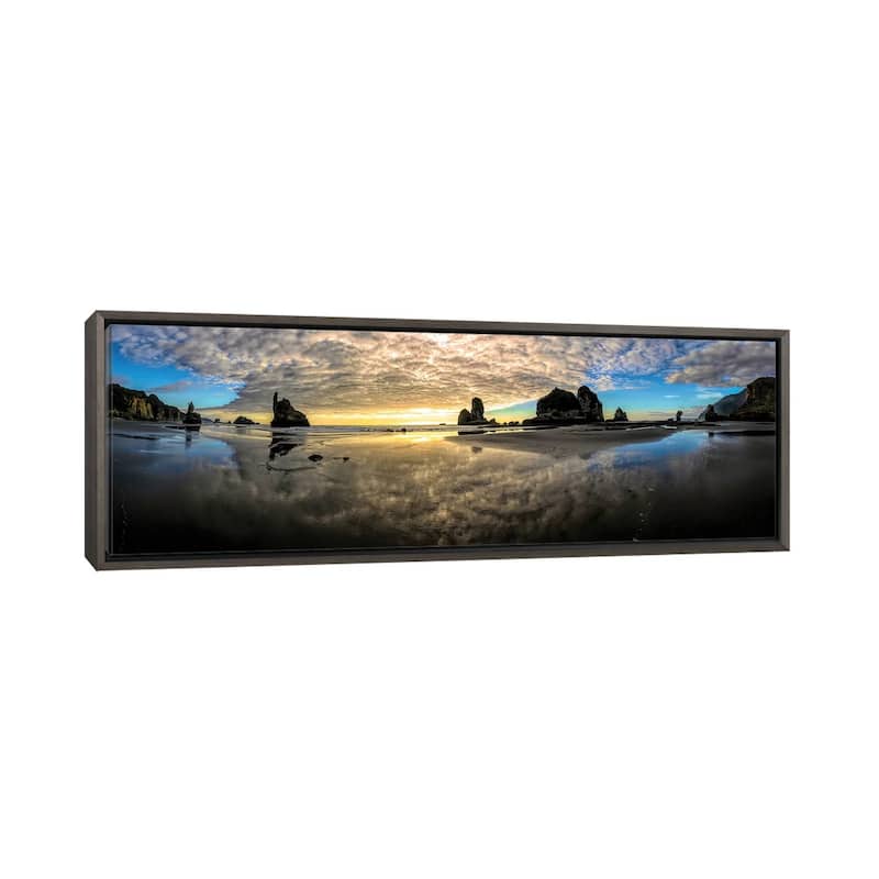 "Before Sunset Motukiekie Beach West Coast New Zealand" by OLena Art Framed