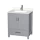 Option Gray / White Quartz Top / Brushed Chrome Hardware