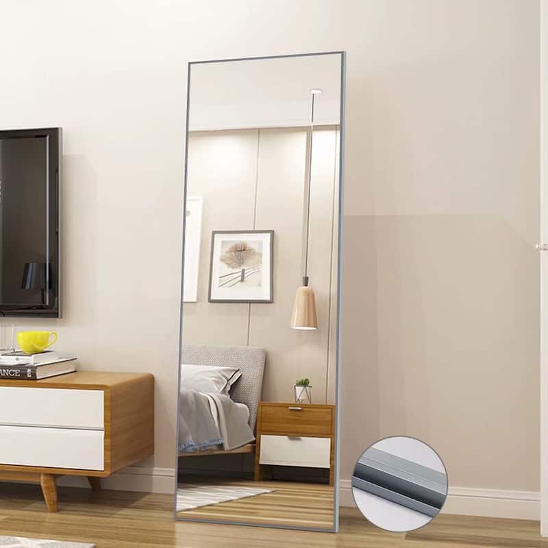 Dovelina Modern Full Length Floor Mirror - Freestanding Vanity Mirror for Bathroom or Living Space