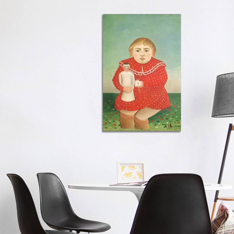 iCanvas "The Girl With A Doll, c.1892" by Henri Rousseau Canvas Print - 40x26x1.5