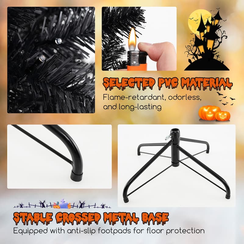 Gymax 6/7/8 Halloween Tree Artificial Decoration Tree w758/1040/1408 - See Details