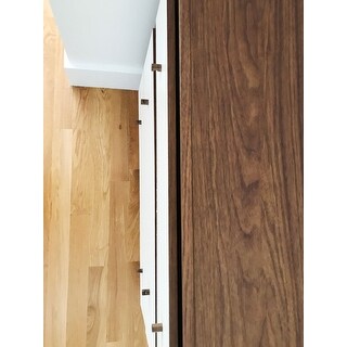 Carson Carrington Trollhattan Mid-century Modern White and Walnut Wood 3-drawer Chest