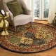 preview thumbnail 8 of 50, SAFAVIEH Handmade Heritage Lyra Traditional Oriental Wool Rug 6' Round - Beige/Burgundy - Round