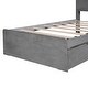 preview thumbnail 17 of 69, Wooden platform bed with house shaped storage headboard and drawers
