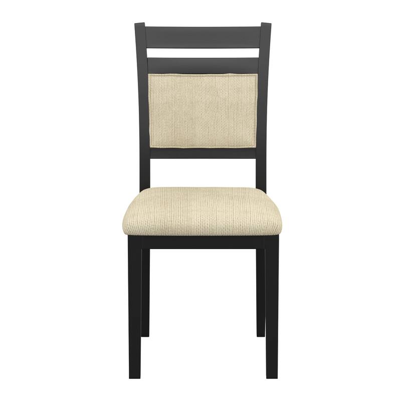 Modern Solid Wood & Fabric Dining Chair, Set of 2
