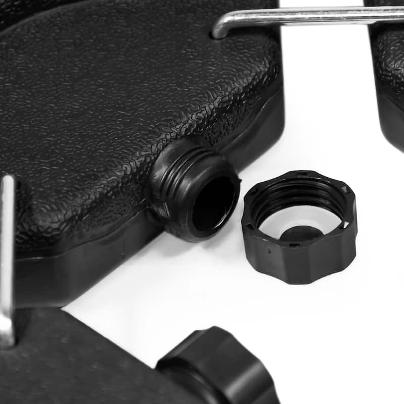 Tengram Black 4-Piece Cantilever Offset Umbrella Base with Handles