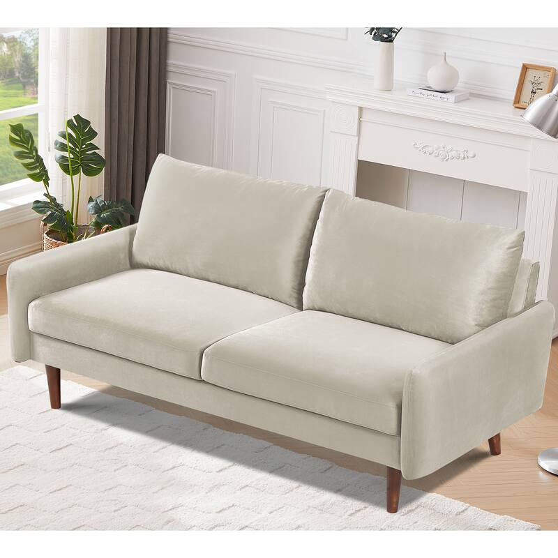 US Pride Furnitirue 70''W Tapered-Leg Velvet Sofa