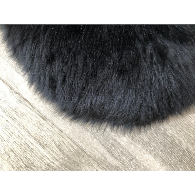 Dynasty Natural 1-1/2 Pelt Luxury Long Wool Sheepskin Shag Rug - 2' x 4'