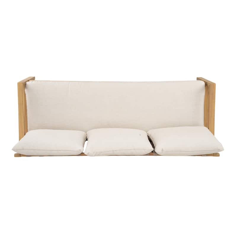Christopher Knight Home - Thompson Outdoor Acacia Wood Woven Sofa