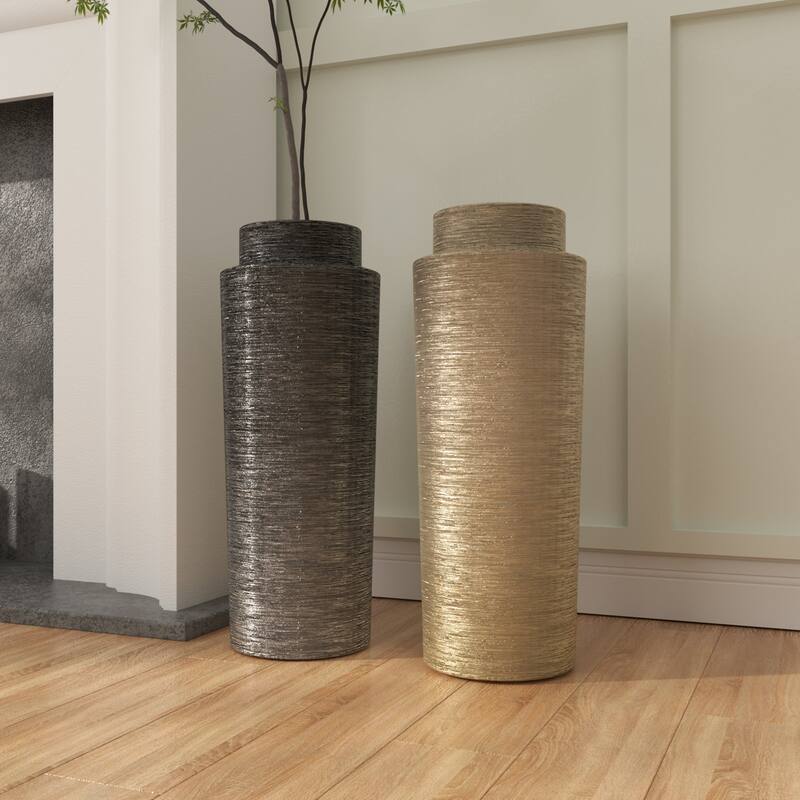 Acroma 12.9" Ceramic Floor Vase 2-set Decoration For Home Office Decor.