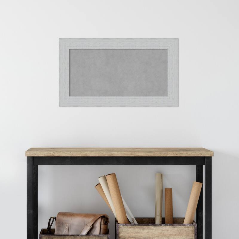 Amanti Art Shiplap White Framed Magnetic Board