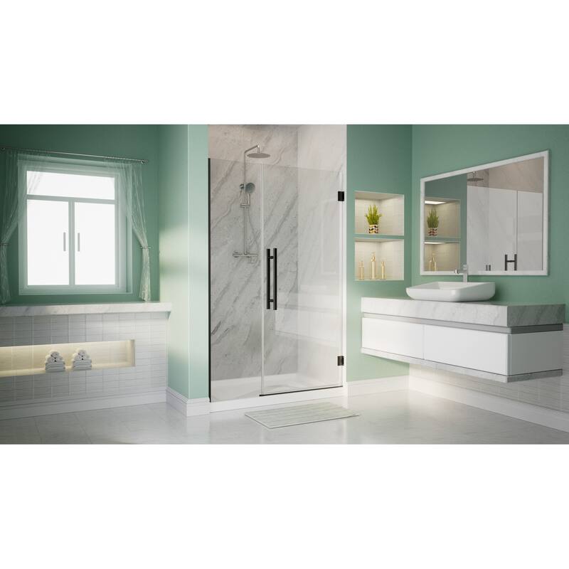 i-Homare 36 in.W x 72 in.H Frameless Hinged Shower Door, SGCC certified 5/16 in Clear Tempered Glass