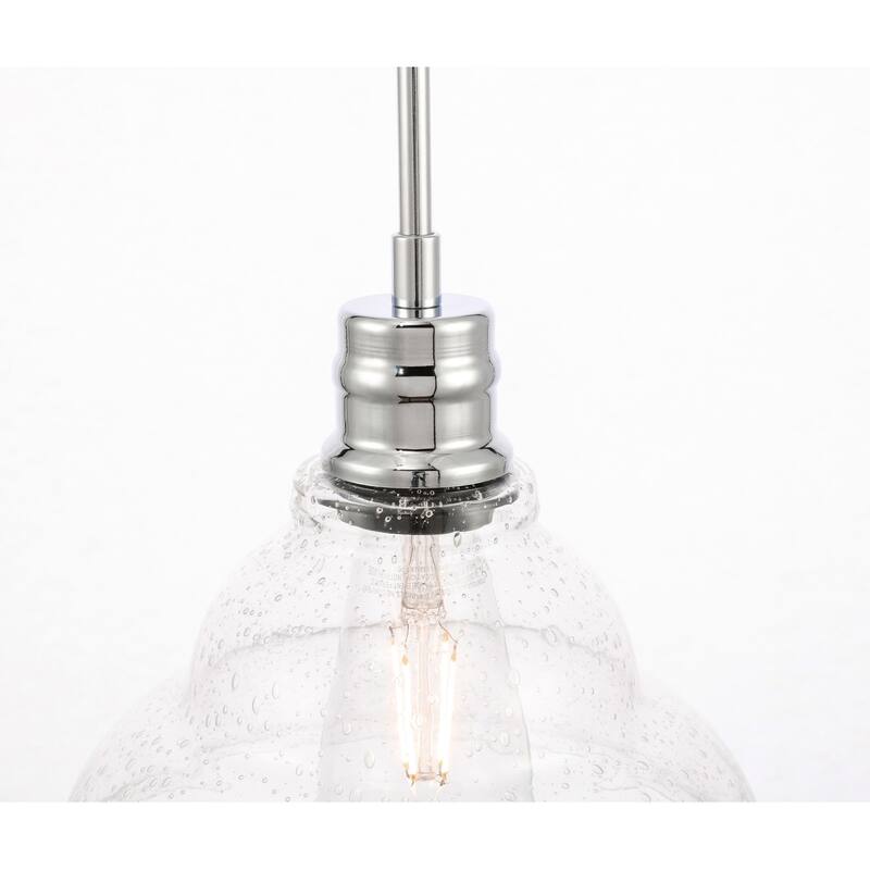 Caressa 8.5-Inch 1-Light Clear Seeded Glass