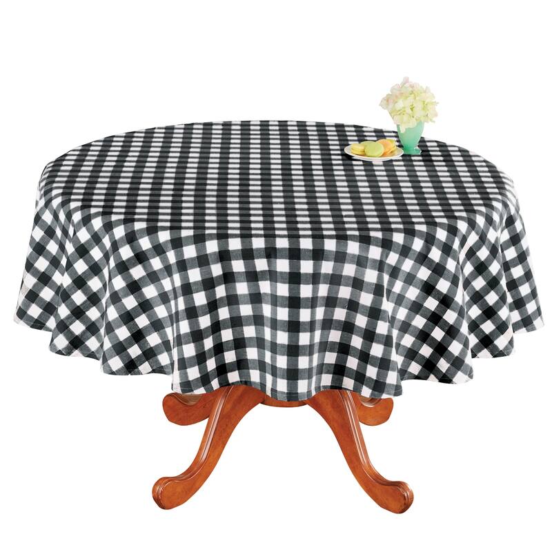 Machine Washable Buffalo Check Cotton Tablecloth