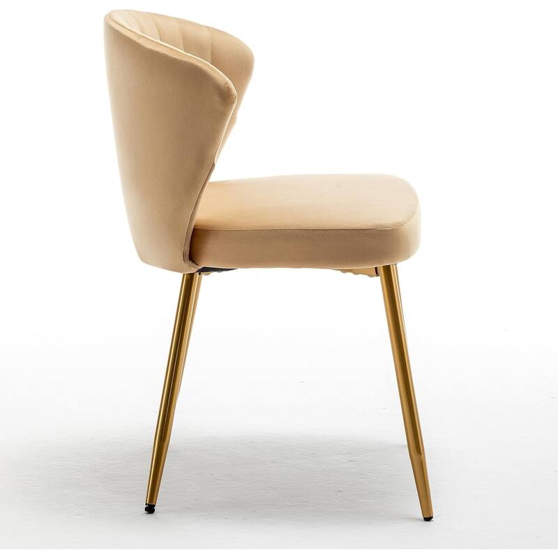 Modern Velvet Accent Chair with Channel-Tufted Design Comfortable and Trendy Armless Seat