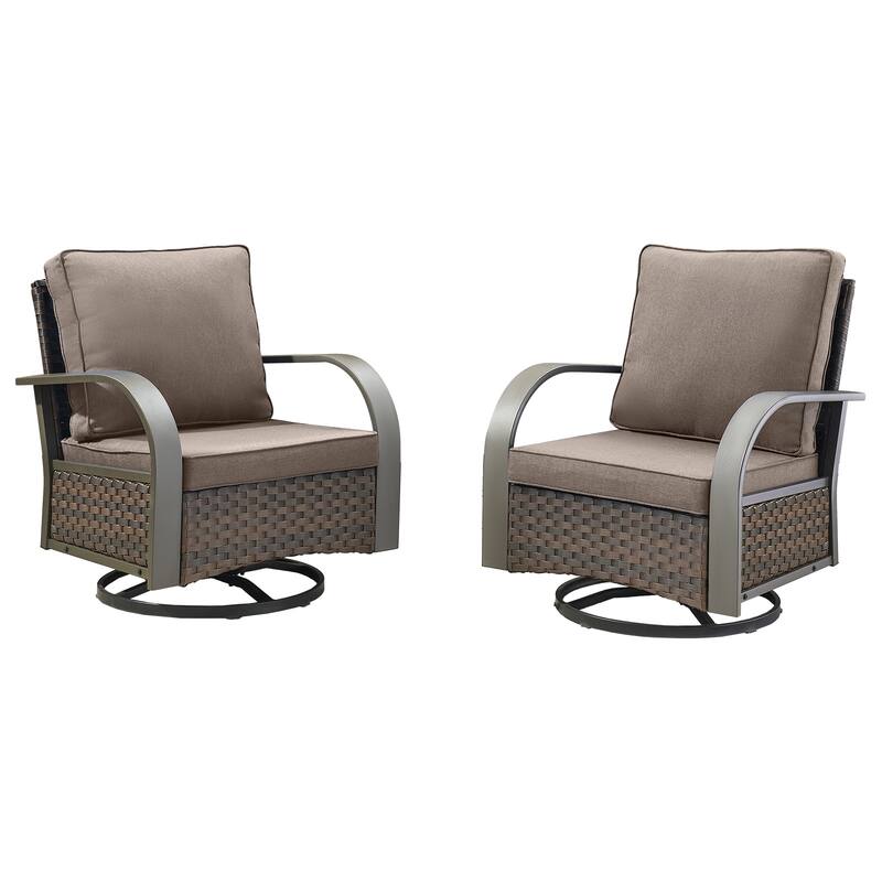Pocassy Outdoor Sofa PE Wicker Furniture Set
