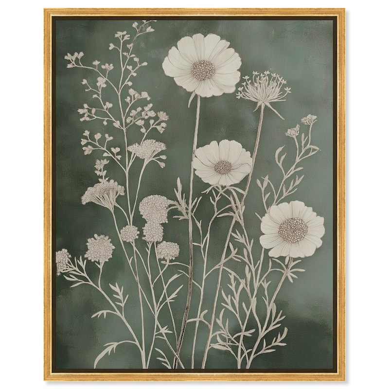Airy Green Garden Canvas by Art Remedy - 36" x 45" - Gold