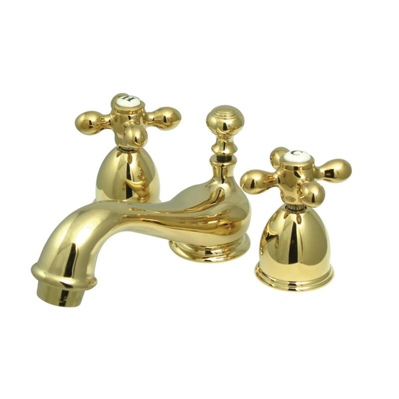Restoration Mini-Widespread Bathroom Faucet - Polished Brass