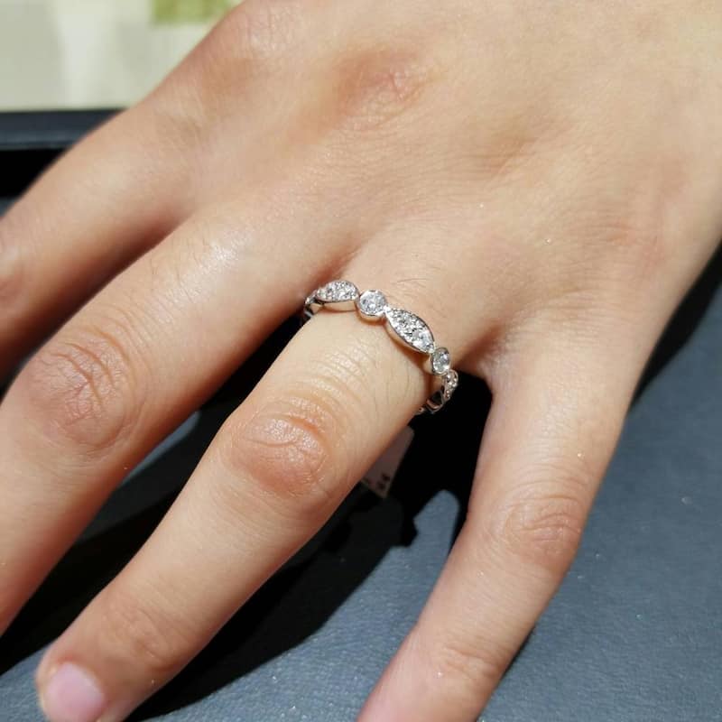 1ct Diamond Stackable Wedding Eternity Anniversary Ring Band White 7