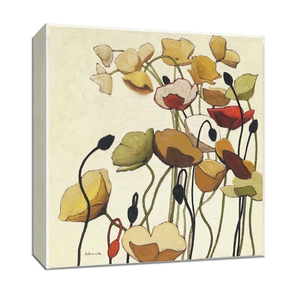 PTM Images 9-153293 PTM Canvas Collection 12" x 12" - "Pavots Ondule I" Giclee Flowers Art Print on Canvas