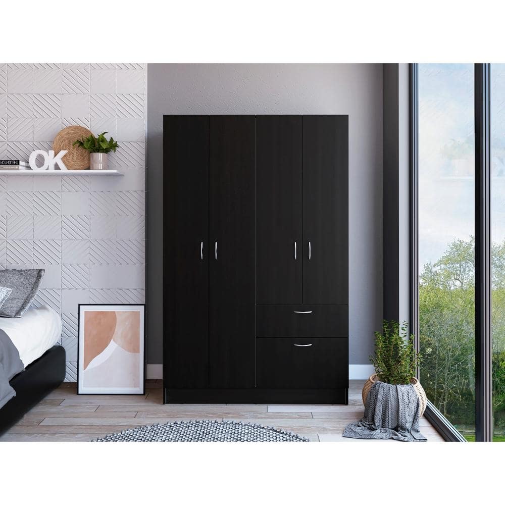 Armoire, Double Door Cabinet, One Drawer, Five Interior Shelves, Rod