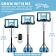 preview thumbnail 17 of 21, Roomfitters Portable Basketball Hoop with 28 Inch Backboard, Adjustable Height 4.8-7.7ft and Stable Base with Wheels