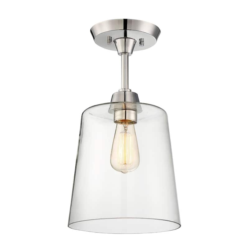 Bellevue Single Light 10" Wide Semi-Flush Ceiling Fixture