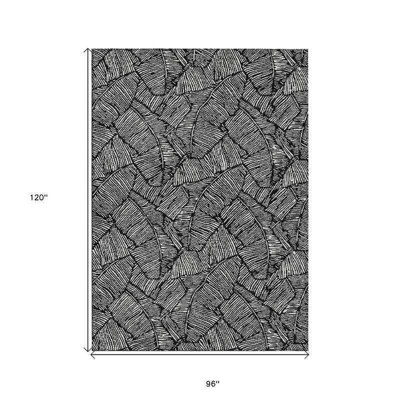 HomeRoots Floral Transitional Rectangle Outdoor Rug