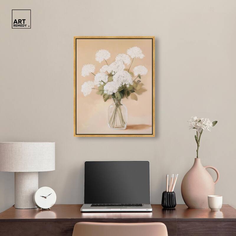 Lace in a Vase I Canvas by Art Remedy