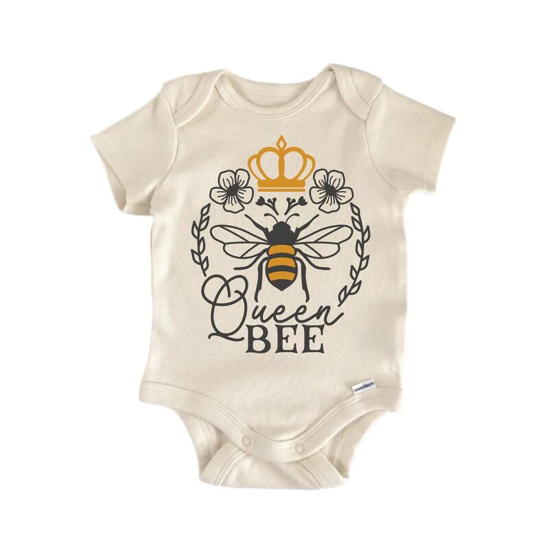 Queen Bee Honey - Baby Boy Girl Clothes Infant Bodysuit Funny Cute - Blue - 0-3M